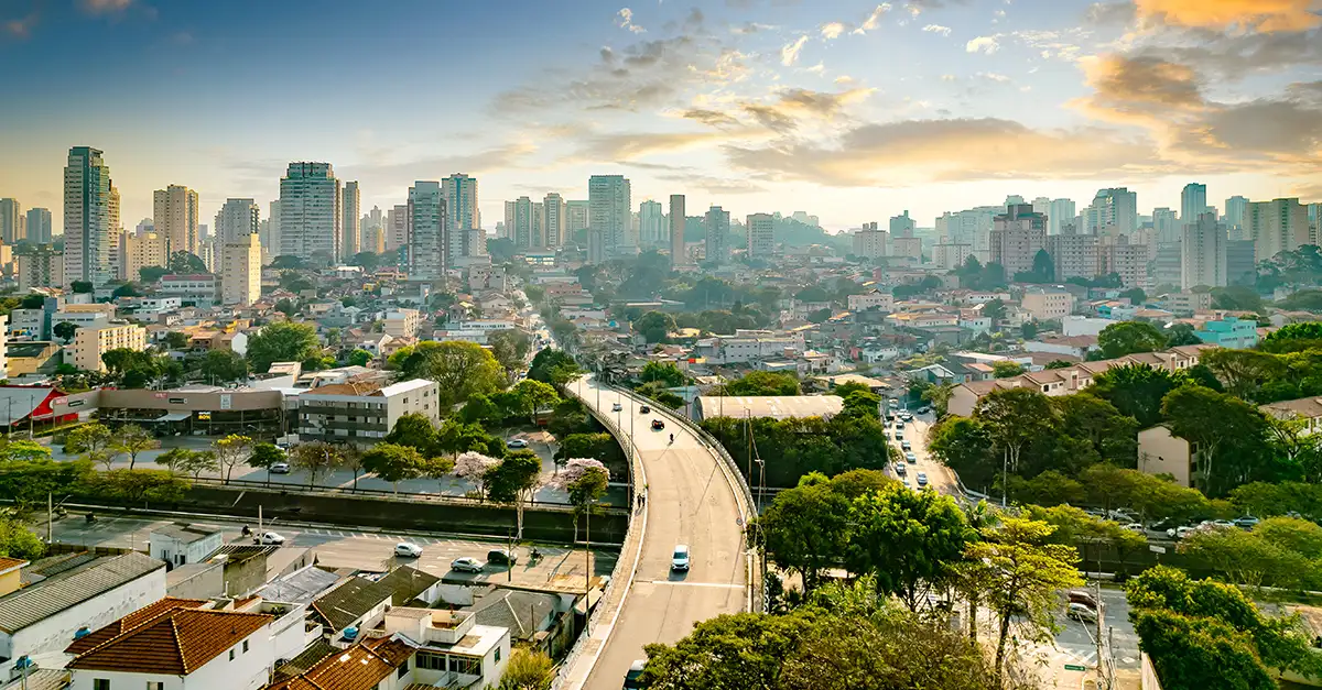 Vista do bairro da Saúde, em São Paulo, no fim da tarde